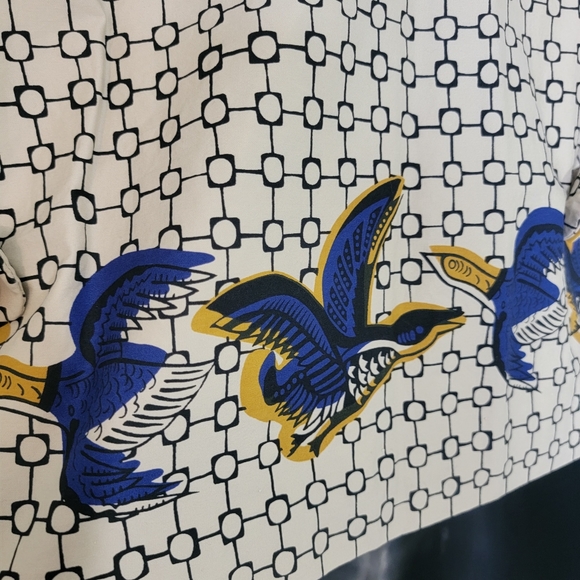 Vintage Anthropologie Taikonhu Blue Bird Cropped Jacket - Picture 3 of 16